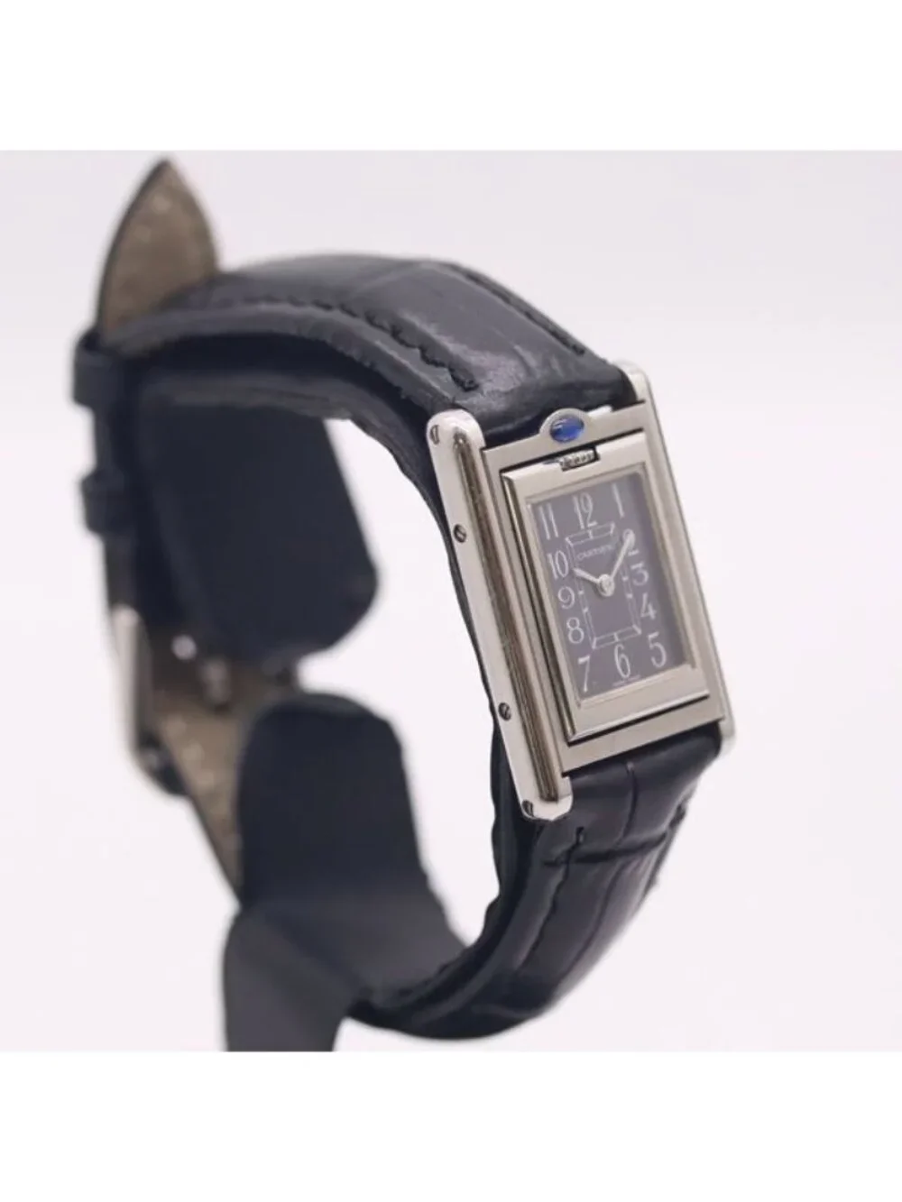 Cartier Tank Basculant Navy Dial Watch